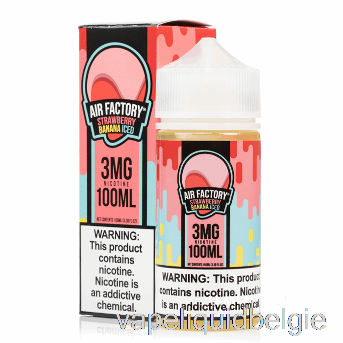 Vape Vloeistof Aardbei Banaan Ijs - Luchtfabriek - 100ml 3mg